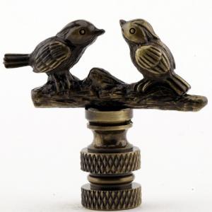 Antique Brass Birds on Branch